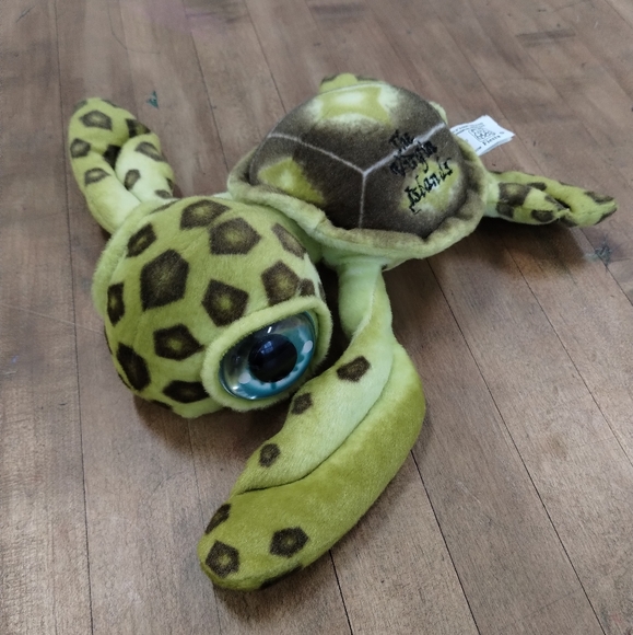 Plush Blue Eyed Baby Sea Turtle Yellow & Brown Spots - Picture 3 of 13